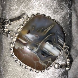 Awesome Large Moss Agate Bracelet 🌼